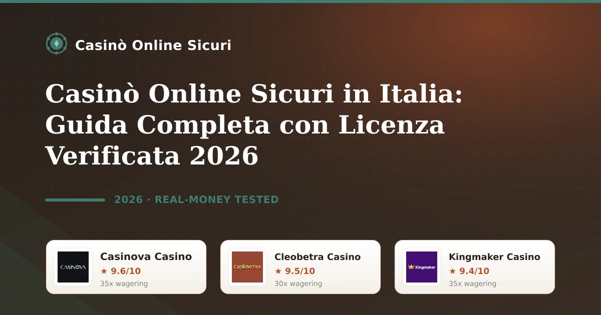 casinò online sicuri soldi veri